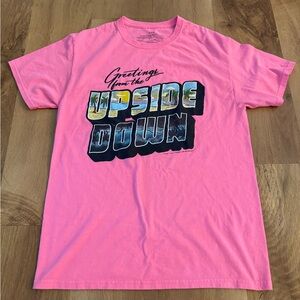 Size Small Netflix Stranger Things Pink Upside Down Short Sleeve T-Shirt Top EUC